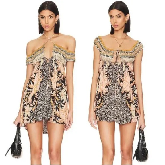 Free People Dresses & Skirts - Free People Intimately Bali Mariposa Patterned Colourful Mini Slip Dress Medium